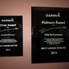 We received the Platinum Award from Garmin for 2012.